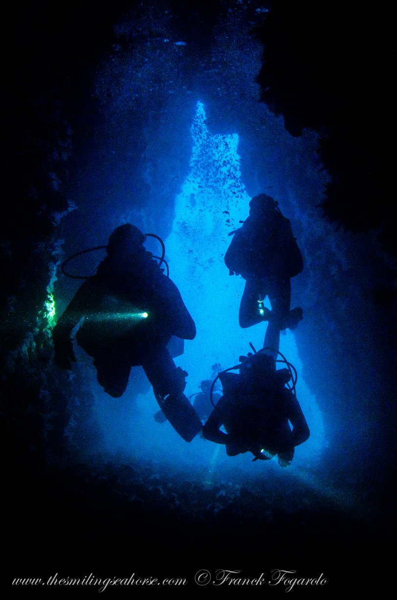 Underwater cave scenery in the Mergui Archipelago