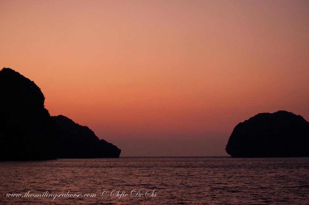 Beautiful sunrise in the Mergui Archipelago