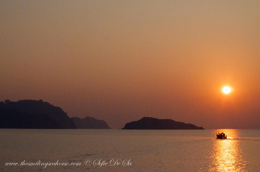 Sunset scenery in the Mergui Archipelago