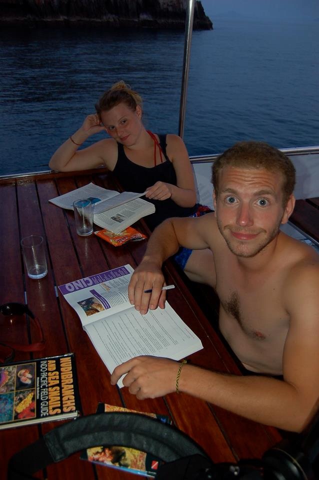 Romain and Caroll Ann during their Open Water course